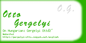 otto gergelyi business card